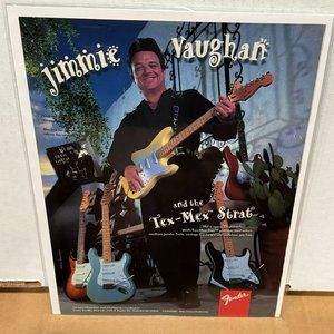 Jimmie Vaughan - Tex-Mex Strat - Fender Guitars - 1996 Print Advertisement